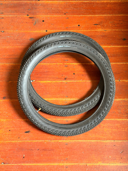 United Indirect 2.35 Dirt BMX Tyres Pair MINT RRP £70