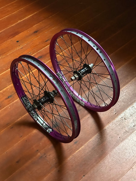 Profile Mini Purple BMX Wheelset 9T RHD Cassette RRP £530