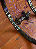 Profile Elite x G Sport BMX Wheelset 9T RHD Cassette Titanium Rainbow Spokes RRP £1000