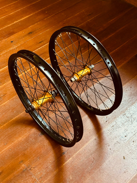 Profile Mini Gold BMX Wheelset 9T RHD Cassette RRP £500