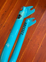 Odyssey 41 Thermal Classic BMX Forks 32mm Offset Fluro Teal RRP £130